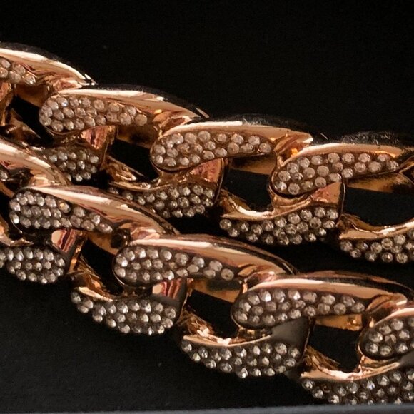 Lot of 2 BNIB Kitsch x Justine Marjan XL Rhinestone Chain Gold Bobby Pin Set - Picture 3 of 8